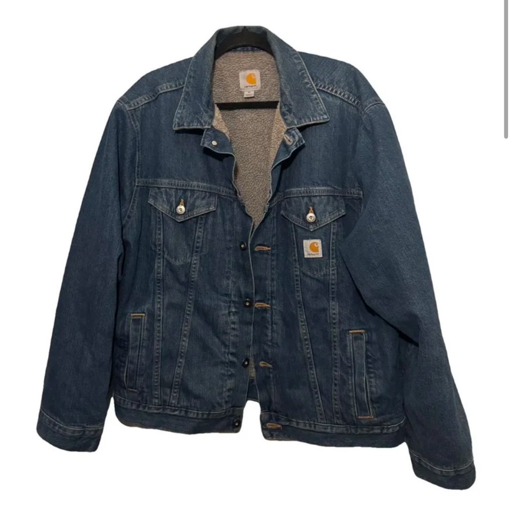 Carhartt Men's Dark Blue Denim Jacket